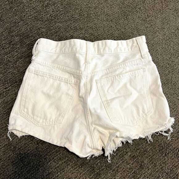 Madewell Relaxed Denim Shorts in Tile White ND717 Size 24 - Picture 4 of 6